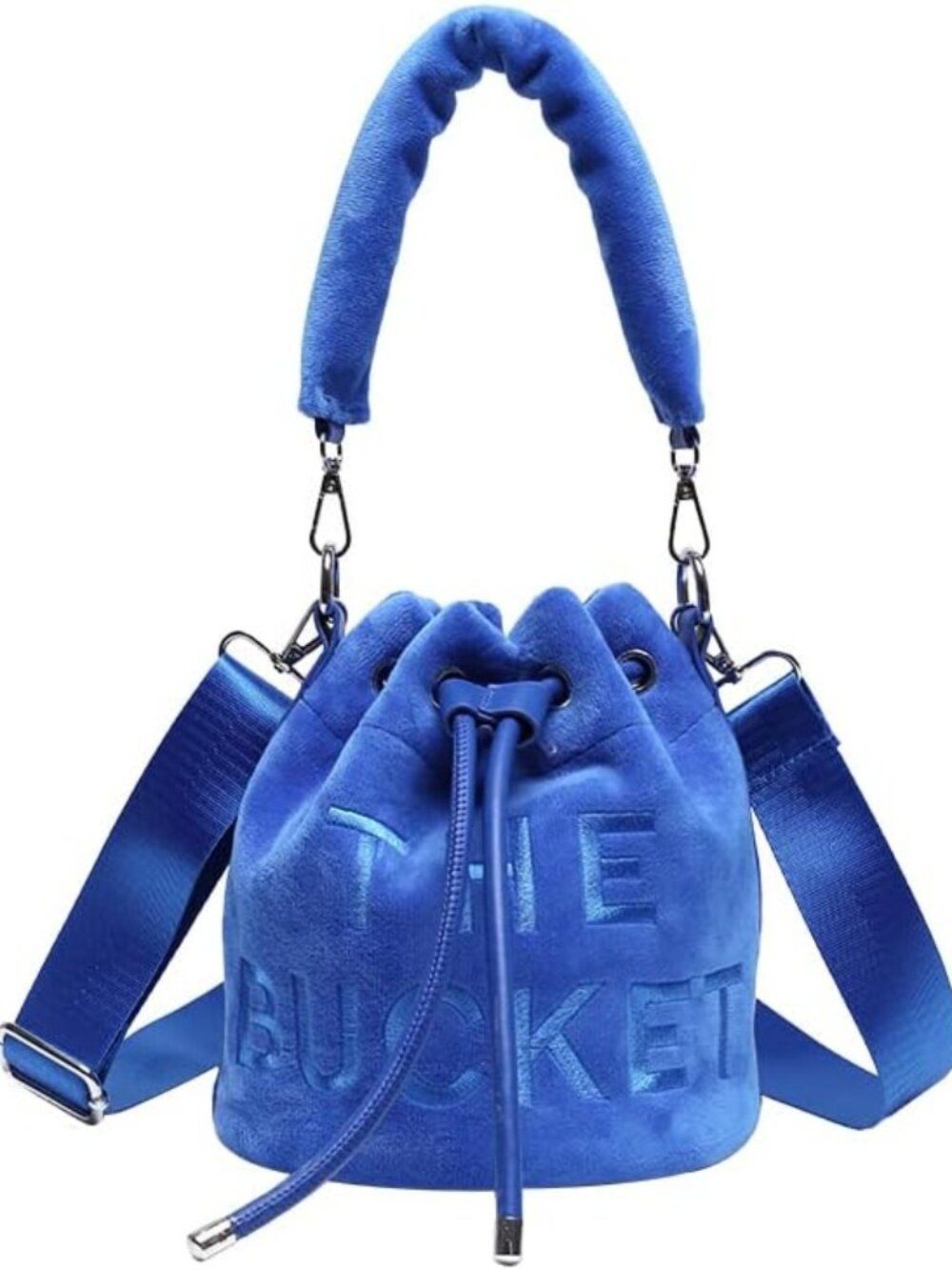 Mini Crossbody Bucket Bags for Women Trendy Velvet Bucket Purse Hobo Drawstring